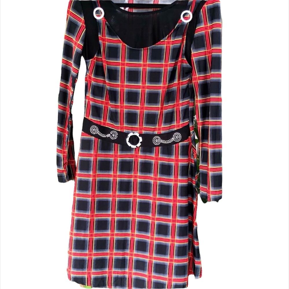 Cosplay Uliya Plaid Dress Silver Accents Punky Preppy